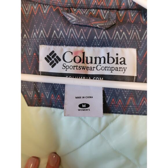 Columbia Women's Print Rain Snow Jacket Omni-Tech Breathable Waterproof Size M - Picture 5 of 9